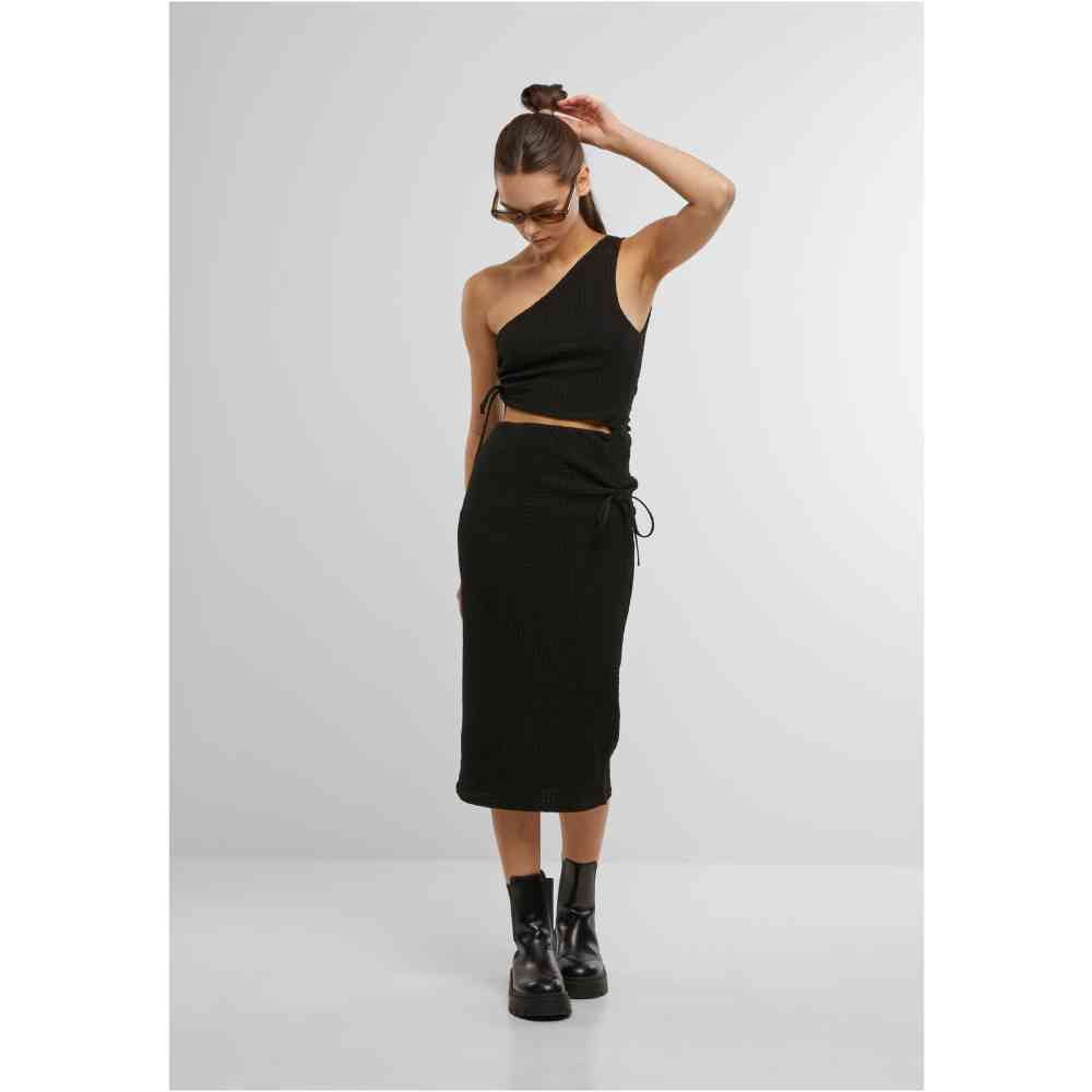 Urban Classics - Cut Out Jersey Korte jurk - Zwart